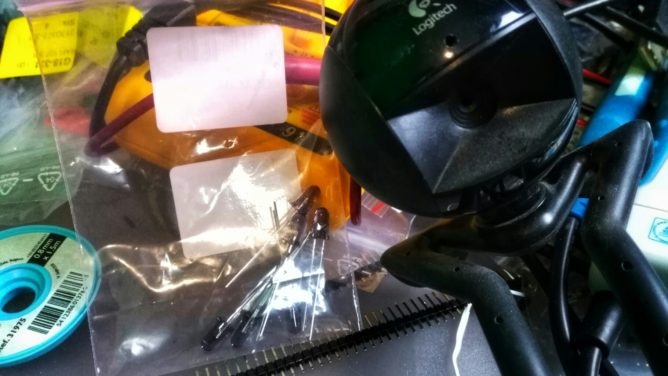 An ancient "webcam" and a bunch of IR LED.